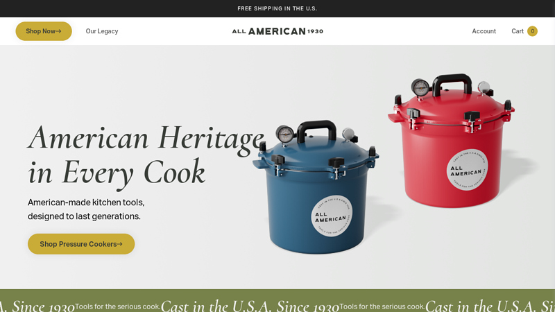 All American 1930 - Premium Pressure Cookers & Canners Since 1930