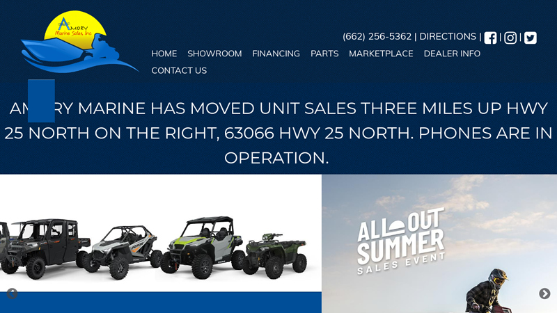 ATVs Off Road Vehicles and Watercraft | Amory Marine Sales AMORY MARINE SALES, INC. AMORY, MS (662) 256-5362