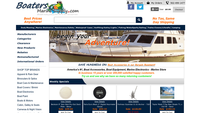 Boat Accessories, Boat Equipment - Boaters Marine Supply