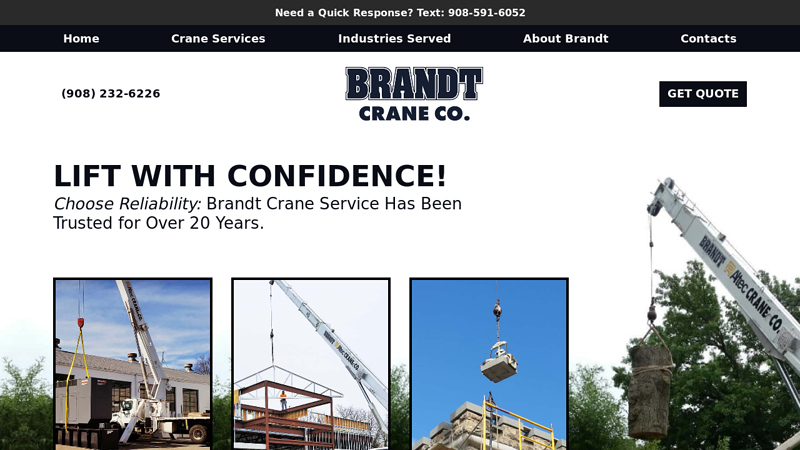 Brandt Crane Service | Trusted Crane Rental Services in NJ