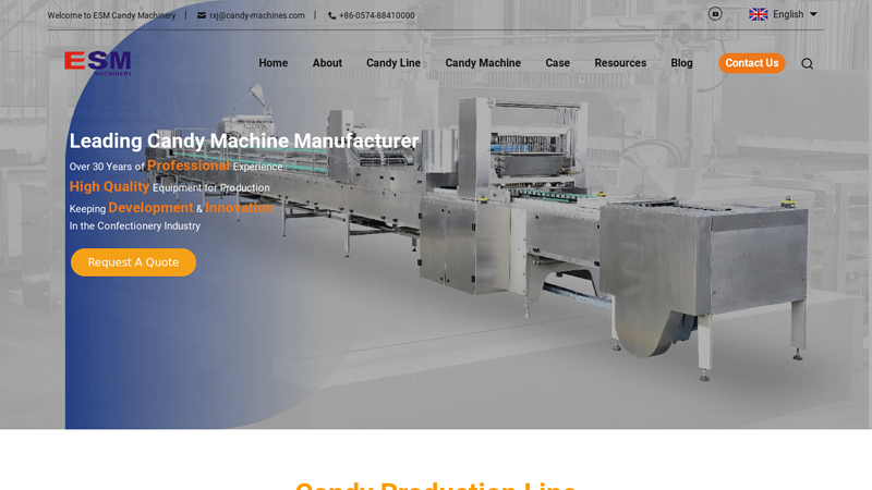 Leading Candy Production Line, Candy Making Machine Manufacturer - ESM Machinery