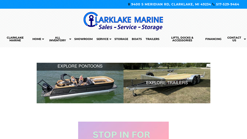 Home | Clarklake Marine : New and Used Pontoon, Tritoon, and Fishing Boat Dealership serving Jackson Michigan, Ann Arbor, Lansing and Adrian.