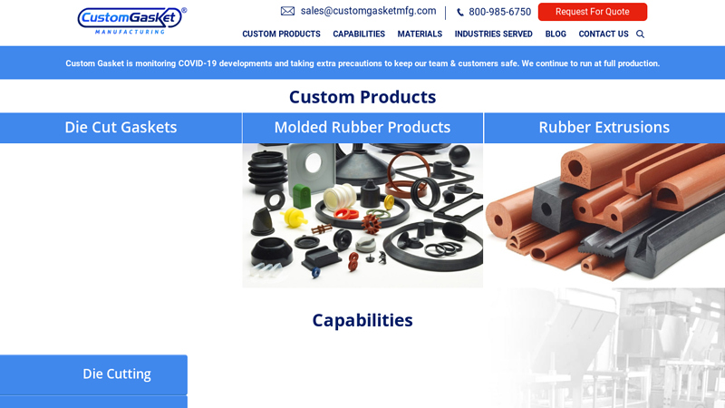 Custom Gasket Manufacturing | Custom Gaskets and Seals | Die Cutting, Rubber Molding, Rubber Extrusion