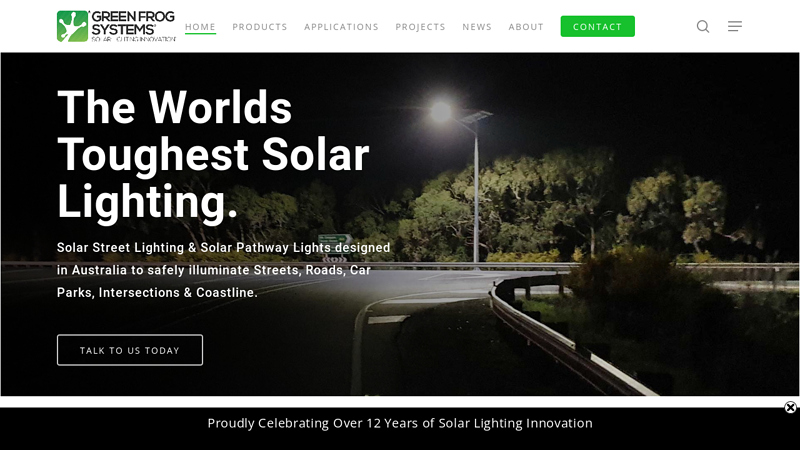 Green Frog Systems - Solar Lights | Solar Shelter Lighting | Solar Pathway Lighting | Solar Street Light | Solar Lighting | LED Lighting | LED Solar Lights | Solar Shed Light | Solar Road Lights | Solar Car Park Lighting