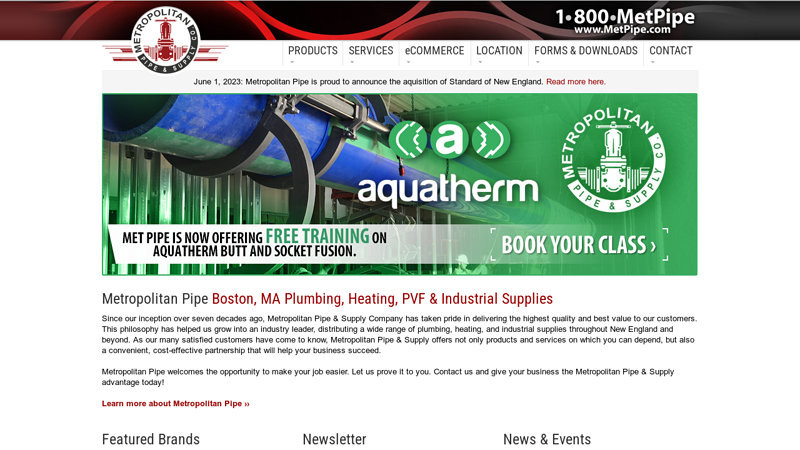 Metropolitan Pipe & Supply - Plumbing, Heating, Pipe, Valves, Fittings, Industrial Supplies - Cambridge, MA