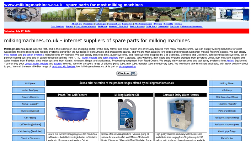 milking machines.co.uk - spare parts for milking machines and milking machine spares