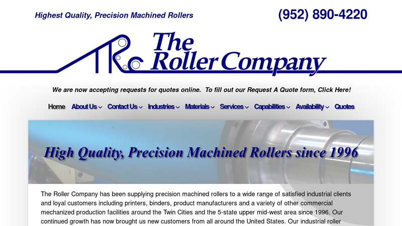 Industrial Roller Fabricator, Remanufacturer & Repair + Precision Rubber Rollers Manufacturers + The Roller Company