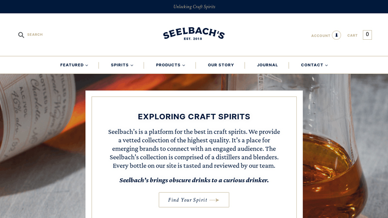 Unlocking Craft Spirits - Online retail dedicated to craft distillers C Seelbach