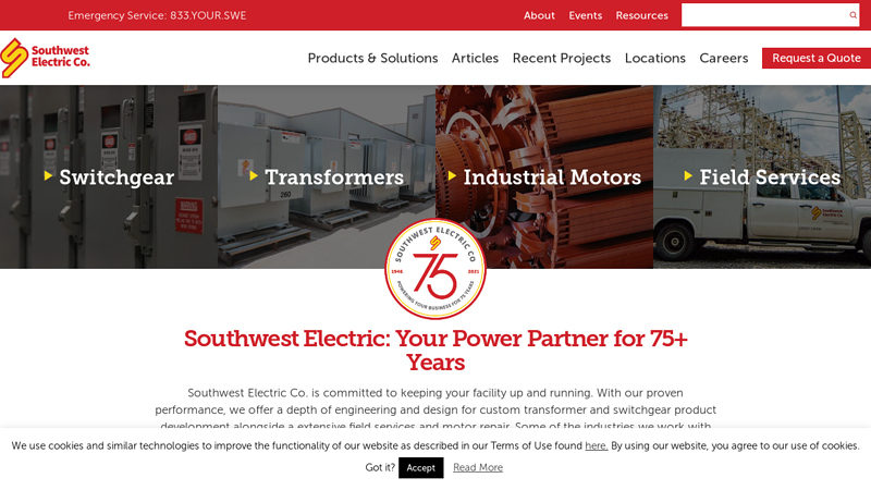 Southwest Electric Company | Transformers, Switchgear, Industrial Motors, and More; Southwest Electric Company | Transformers, Switchgear, Industrial Motors, and More