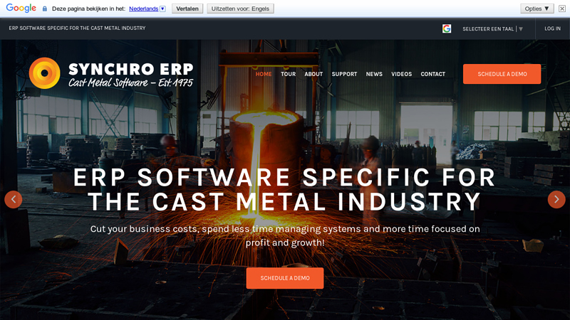 SYNCHRO ERP Software Specific to the Cast Metal Industry, Enterprise Resource Planning Software - Synchro ERP