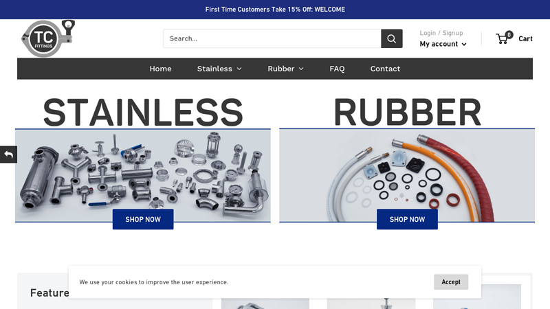 Stainless & Rubber Products | tcfittings.com