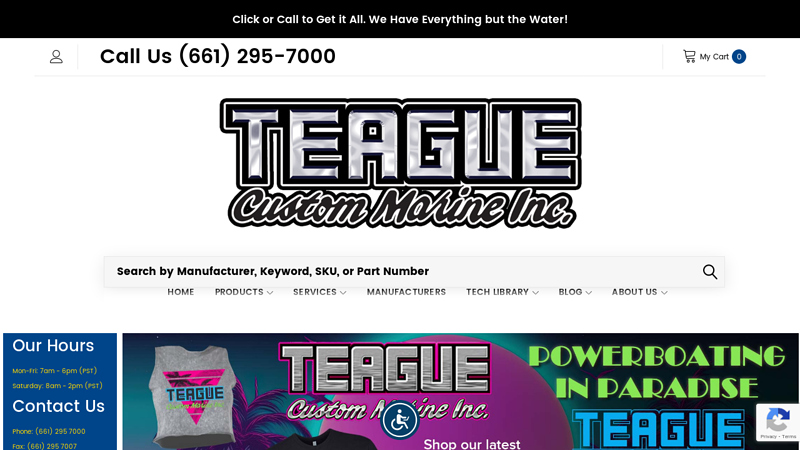 Performance Marine Parts | Ski Boat Parts Online | Teague Custommarine